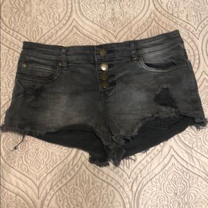 NWOT Billabong charcoal gray Jean shorts 26
